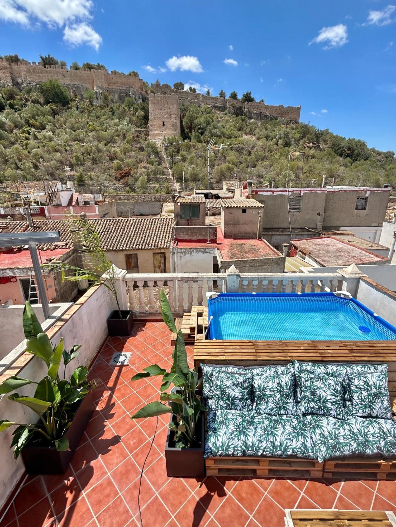 Casa Con Jacuzzi Y Piscina Con Vistas Al Castillo Corbera de Alcira Exteriér fotografie