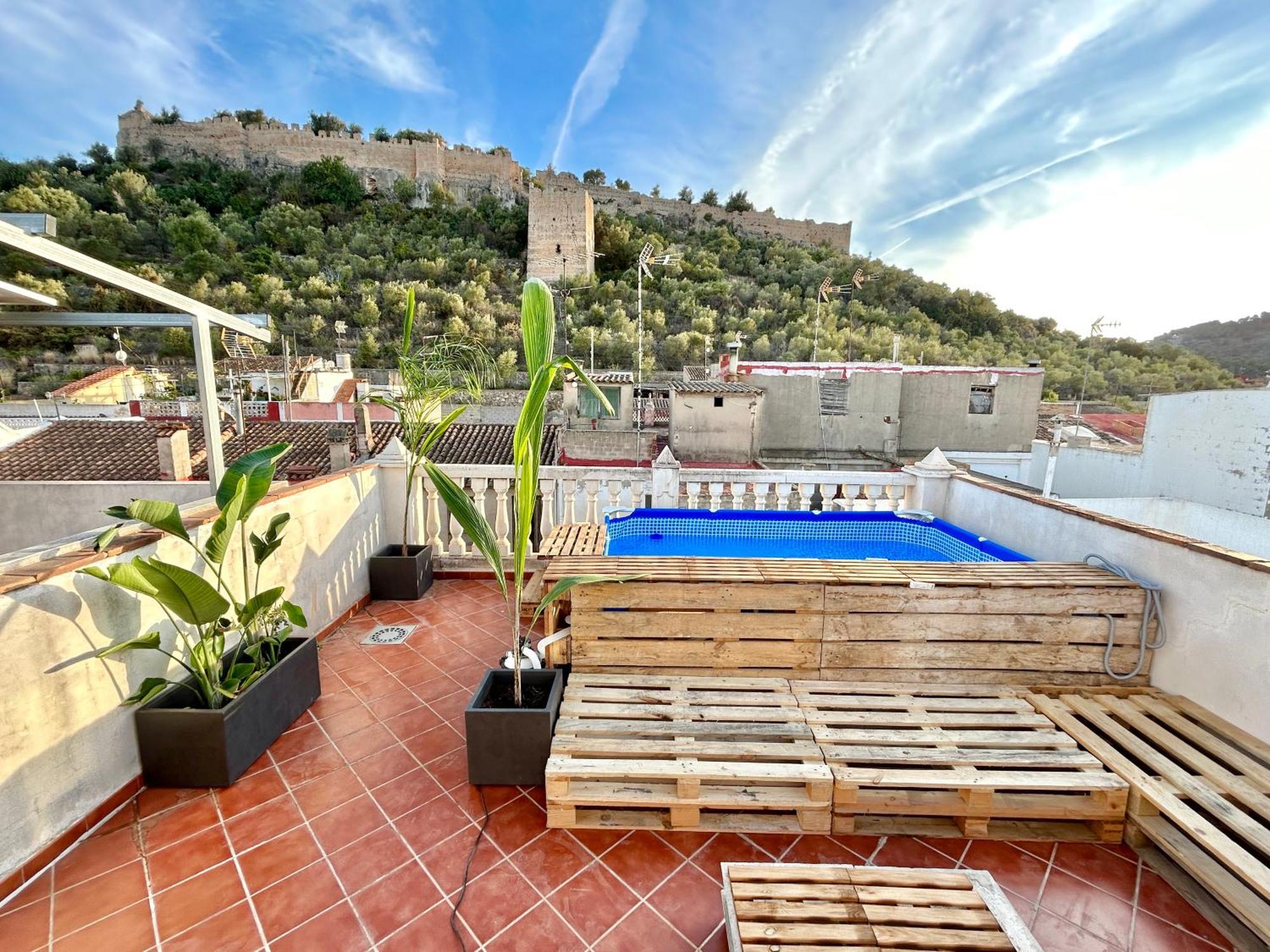 Casa Con Jacuzzi Y Piscina Con Vistas Al Castillo Corbera de Alcira Exteriér fotografie