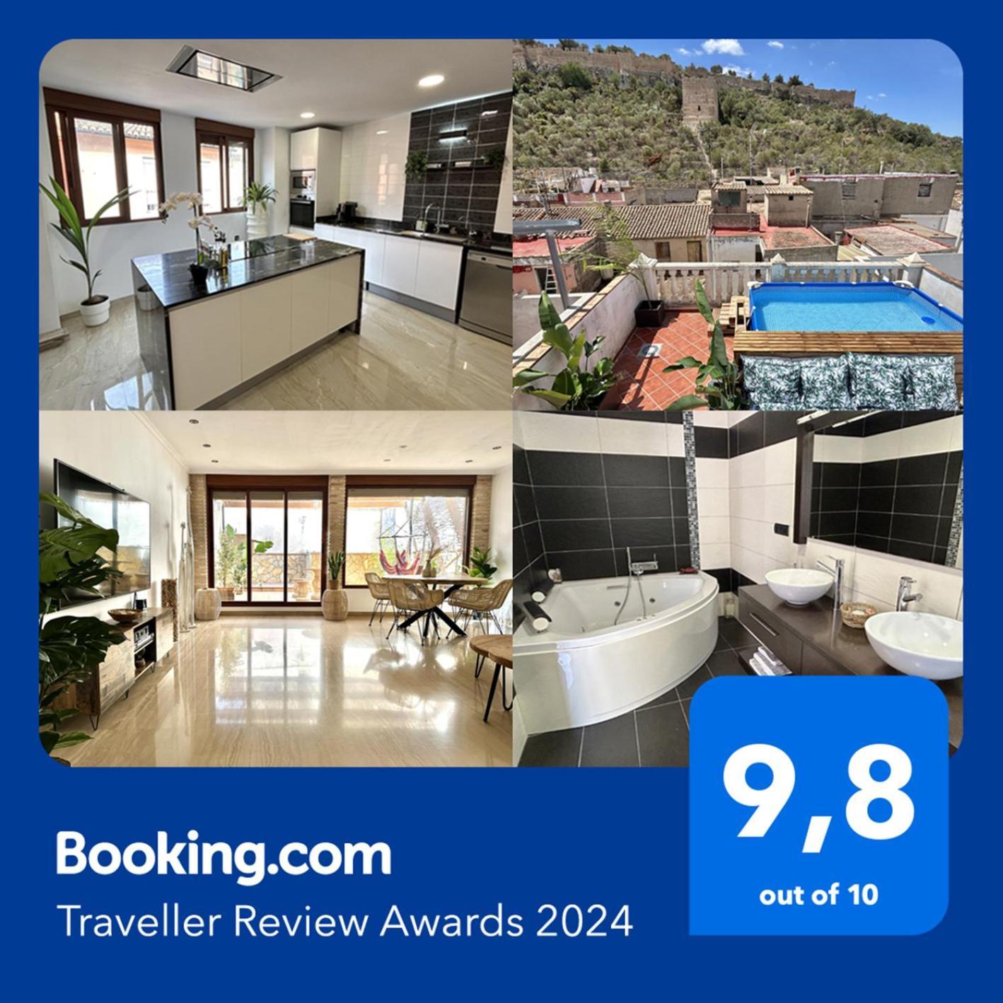 Casa Con Jacuzzi Y Piscina Con Vistas Al Castillo Corbera de Alcira Exteriér fotografie